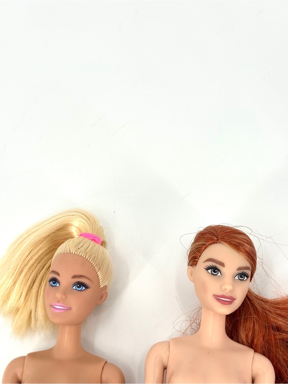 8 Pc. Lot of 2 Articulated Made-to-Move Fitness Barbies by Mattel
